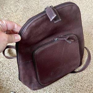 Brown Leather Backpack Bag